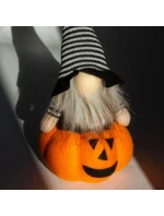 DÝNĚ DEKORATIVNÍ FIGURKA 25CM LED HALLOWEEN ORANŽOVÁ