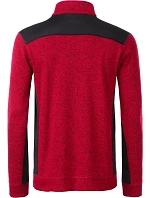 Daiber JN 864 Pánská pracovní fleece bunda 1/2 zip - Strong 02.0864 red melange/black Daiber JN 864 Pánská pracovní fleece bunda 1/2 zip - Strong 02.0864 red melange/black