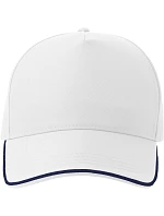Atlantis Headwear Recy Five Piping 5 panelová sandwich kšiltovka 33.0282 white/navy