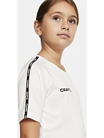 Craft Teamwear Squad Go Contrast Jersey Jr Dětské kontrastní sportovní tričko 82.2727 white Craft Teamwear Squad Go Contrast Jersey Jr Dětské kontrastní sportovní tričko 82.2727 white