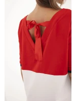 Dámské šaty s vázáním na zádech červená