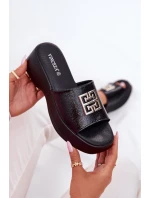 Kožené Dámské Pantofle S Ozdobou Černé Vinceza 79526 Kožené Dámské Pantofle S Ozdobou Černé Vinceza 79526