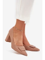 Lodičky Na Podpatku S Dekorací Tmavě Béžové Celira