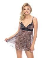 Košilka Yamila II (Babydoll leopard) + tanga ZDARMA! - Irall Košilka Yamila II (Babydoll leopard) + tanga ZDARMA! - Irall