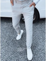 Světle šedé pánské kalhoty FashionStreet UX4382