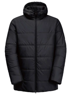 Jack Wolfskin pánská přechodná bunda DEUTZER LONG JKT M black prodyšná tkanina black (1207451_6000) pánské