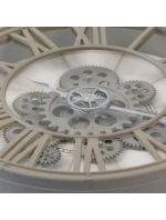 NÁSTĚNNÉ HODINY S OTOČNÝM MECHANISMEM 38CM CAPPUCCINO