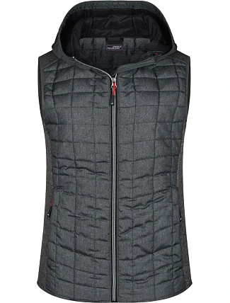 Daiber JN 767 Dámská pletená hybridní vesta 02.0767 grey melange/anthracite melange