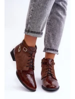 Dámské kožené kozačky Maciejka 5743A-02 Hnědá