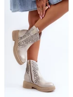 Dámské kůže Díra Botky kovbojka Zlaté Lewski 3305/2