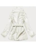 Bílá dámská bunda - kožíšek s límcem (GSQ2166) Bílá dámská bunda - kožíšek s límcem (GSQ2166)