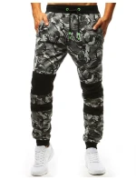 Pánské kamuflážní šedé tepláky FashionStreet UX3494