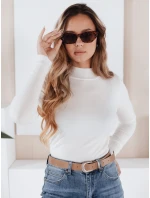 Dámský svetr s polovičním rolákem TARLENA white FashionStreet MY2485