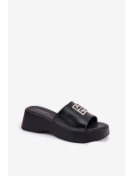 Kožené Dámské Pantofle S Ozdobou Černé Vinceza 79526 Kožené Dámské Pantofle S Ozdobou Černé Vinceza 79526