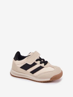 Dětské Sneakersy Sportovní Boty Na Suchý Zip Béžové Viona