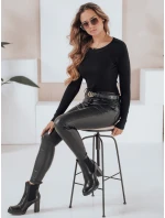 Dámský žebrovaný svetr NOLVIE black FashionStreet MY2492