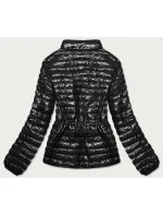 Černá lesklá dámská prošívaná bunda (N-6107-1)