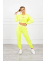 Bavlněná 3dílná sada žlutá neonová