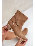 Boty Z Přírodní Semiše Na Podpatku Béžové Zazoo 3444/2 Boty Z Přírodní Semiše Na Podpatku Béžové Zazoo 3444/2