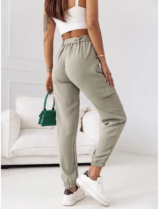 Dámské kalhoty bojovky v khaki barvě (8266) Dámské kalhoty bojovky v khaki barvě (8266)