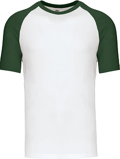 Kariban K 330 Baseballové tričko 20.K330 white/forest green