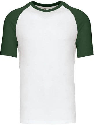 Kariban K 330 Baseballové tričko 20.K330 white/forest green Kariban K 330 Baseballové tričko 20.K330 white/forest green