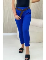 Kalhoty Punto Milano Winter s páskem chrpově modrá Kalhoty Punto Milano Winter s páskem chrpově modrá