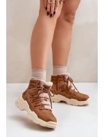 Zateplené Dámské Trekové Boty Lee Cooper LCJ-24-03-3061L Hnědé Zateplené Dámské Trekové Boty Lee Cooper LCJ-24-03-3061L Hnědé