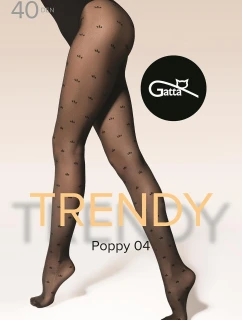 Dámské punčochové kalhoty Trendy Poppy 04 40den Černá vzor - Gatta