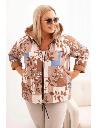 Dámská bunda Plus Size s kapucí a prodlouženým zadním dílem fango Dámská bunda Plus Size s kapucí a prodlouženým zadním dílem fango