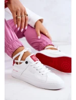 Kožené tenisky Big Star JJ274212 bílé a červené