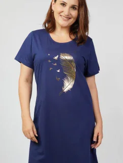 Dámská noční košile s krátkým rukávem Peříčko