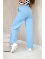 Kalhoty Punto s širokou nohavicí modrý