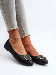 Baleríny S Ozdobou Z Ekokože Černé Enicoria