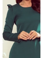 Zelené dámské trapézové šaty s volánky model 7785794 Zelené dámské trapézové šaty s volánky model 7785794