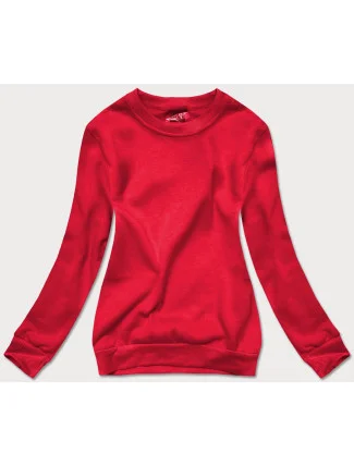 Červená dámská tepláková mikina se stahovacími lemy (W01-18)