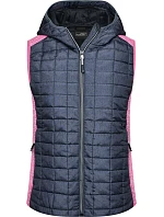 Daiber JN 767 Dámská pletená hybridní vesta 02.0767 pink melange/anthracite melange