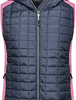 Daiber JN 767 Dámská pletená hybridní vesta 02.0767 pink melange/anthracite melange