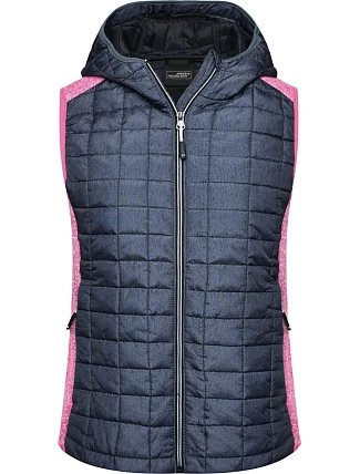 Daiber JN 767 Dámská pletená hybridní vesta 02.0767 pink melange/anthracite melange
