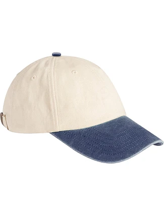 Beechfield B 673 6 panelová nízkoprofil kontrastní kšiltovka 53.0673 natural/vintage denim Beechfield B 673 6 panelová nízkoprofil kontrastní kšiltovka 53.0673 natural/vintage denim