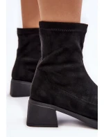 Dámské botky na nízkém podpatku hnědé Aphroteia