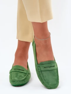Dámské Semišové Mokasíny Zelené Lenvie