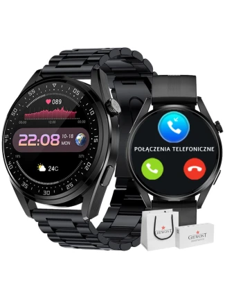 GIEWONT Vertex SmartCall GW450-1 Carbon/Carbon Silicone Smartwatch GIEWONT Vertex SmartCall GW450-1 Carbon/Carbon Silicone Smartwatch