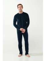 Vamp - Sametové pruhované pyžamo 21711 - Vamp Vamp - Sametové pruhované pyžamo 21711 - Vamp