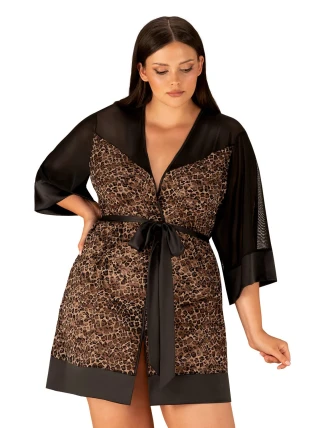 Dokonalý župan Allunes peignoir 2XL/3XL - Obsessive Dokonalý župan Allunes peignoir 2XL/3XL - Obsessive
