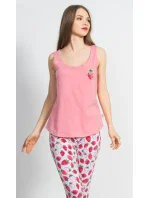 Dámské pyžamo kapri Jahoda Dámské pyžamo kapri Jahoda