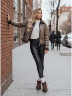 Dámská semišová bunda s ovčí kůží KASAMIRA coffee FashionStreet TY4740z Dámská semišová bunda s ovčí kůží KASAMIRA coffee FashionStreet TY4740z