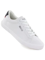 Pánské nízké tenisky z eko kůže bílé Big Star TT174001