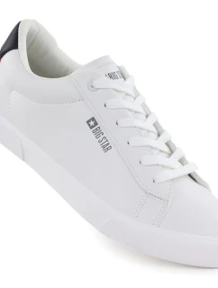 Pánské nízké tenisky z eko kůže bílé Big Star TT174001