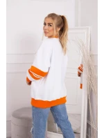 Zateplená mikina Malibu bílá+oranžová Zateplená mikina Malibu bílá+oranžová
